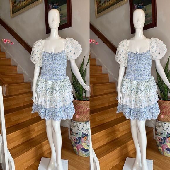 Fillyboo Ditsy Cascading Mini Dress size M - Picture 4 of 6